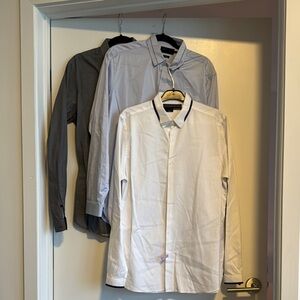 The Kooples Men's Dress Shirts - White, Blue, Gray